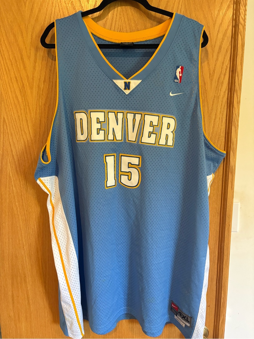 Vintage Nike Carmelo Anthony Denver Nuggets #15 Jersey 4XL +2